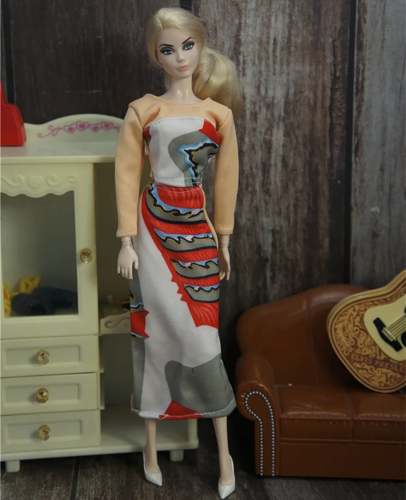 Комплект одежды топ + юбка с шортами и брюки женский наряд для 30 см Барби курн FR