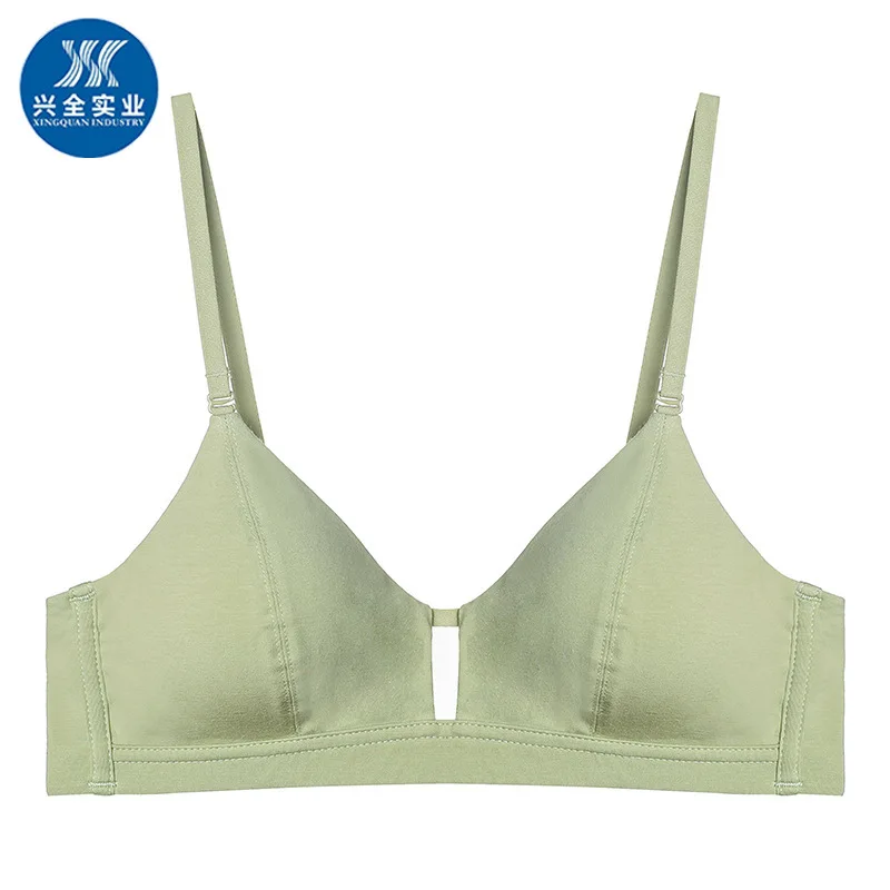 

Нижнее белье женское из хлопка без стальных вставок с французской треугольной чашкой