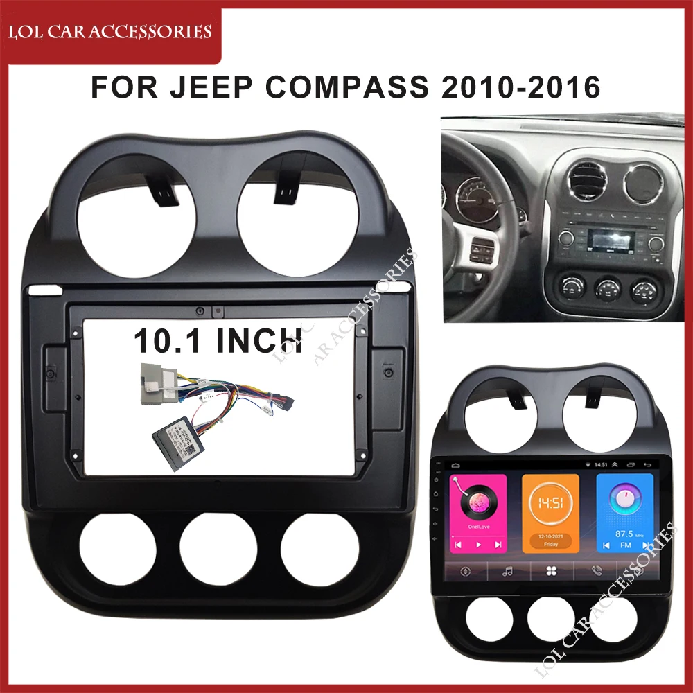 Автомобильный радиоприемник 10 1 дюйма для Jeep Compass 2010-2016 стереоприборная панель с
