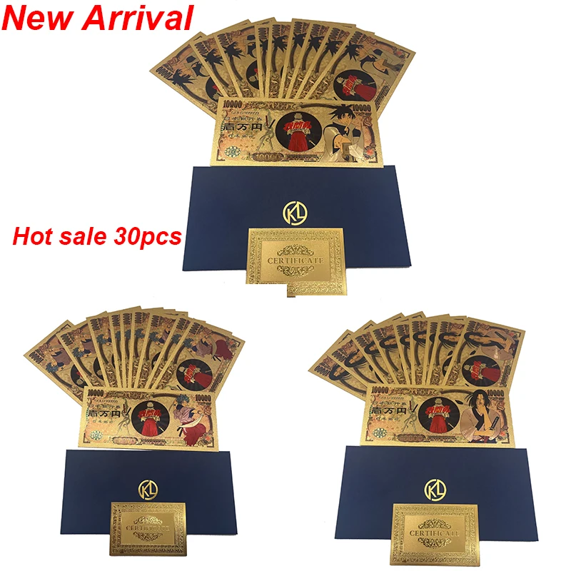 

Бесплатная доставка, золотой банкнот GAMARAN Vol.1 из японского классического аниме 10000 иен