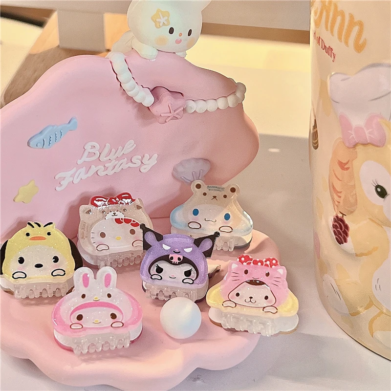 

Sanrio серия My Melody Cinnamoroll мини Мультяшные милые мягкие челки для девочек детское украшение маленькие аксессуары для волос шпилька для волос