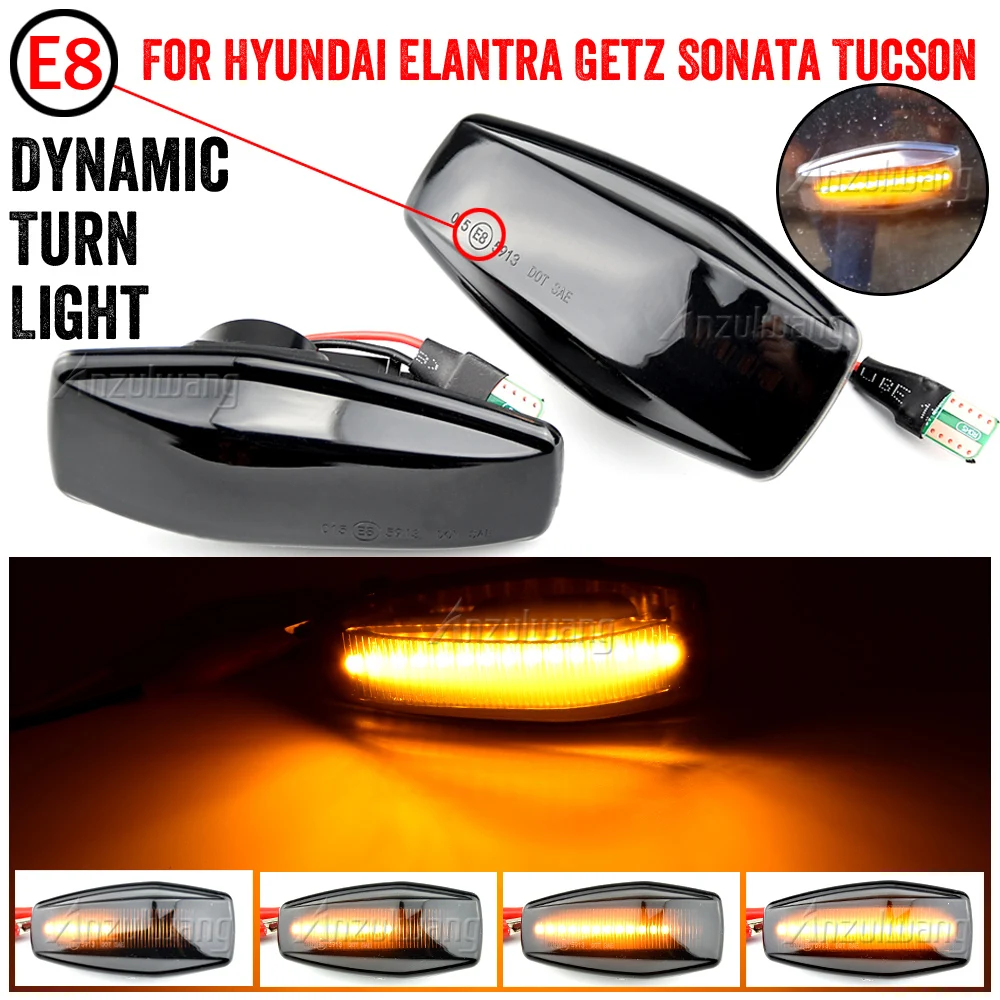 

Потоковый динамический фонарь, боковой указатель поворота, фонарь для Hyundai Elantra Getz XG Tucson i10 Sonata Coupe townan Matrix