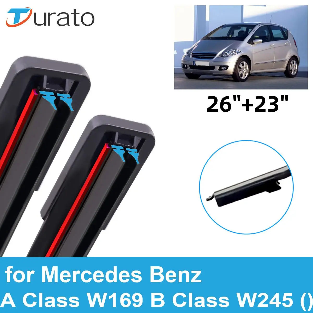 2 шт. автомобильные щетки стеклоочистителя для Mercedes Benz A Class W169 B W245 переднее