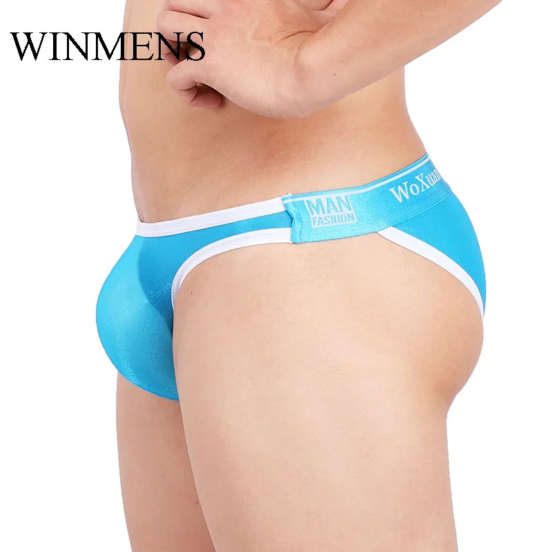 Трусы-брифы мужские прозрачные с высоким разрезом 5 шт./лот |