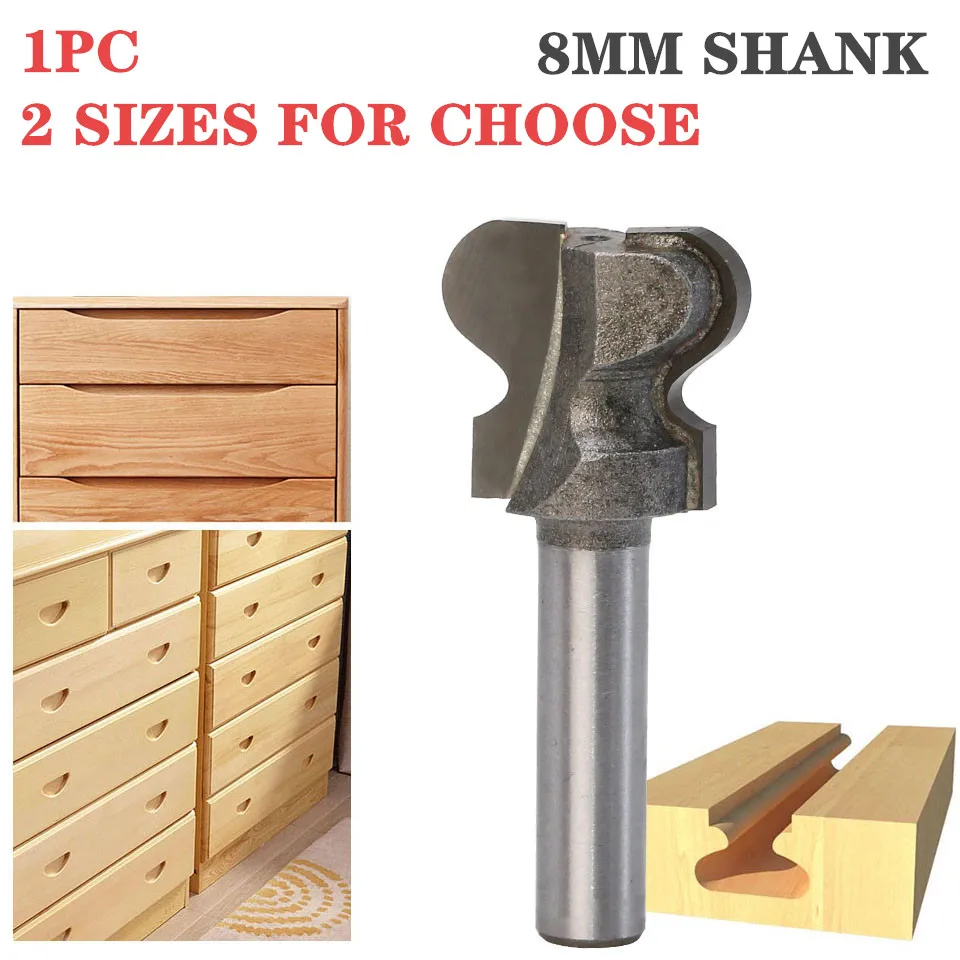 

1pc 8mm Shank Classical Double Finger Wood Router Bit C3 Carbide Wood Drawer Milling Cutters Woodworking Tools
