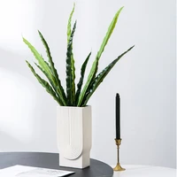 nordic simple water filled ceramic vase creativeutype geometry living room flower arrangement decoration modern wide mouth decor
