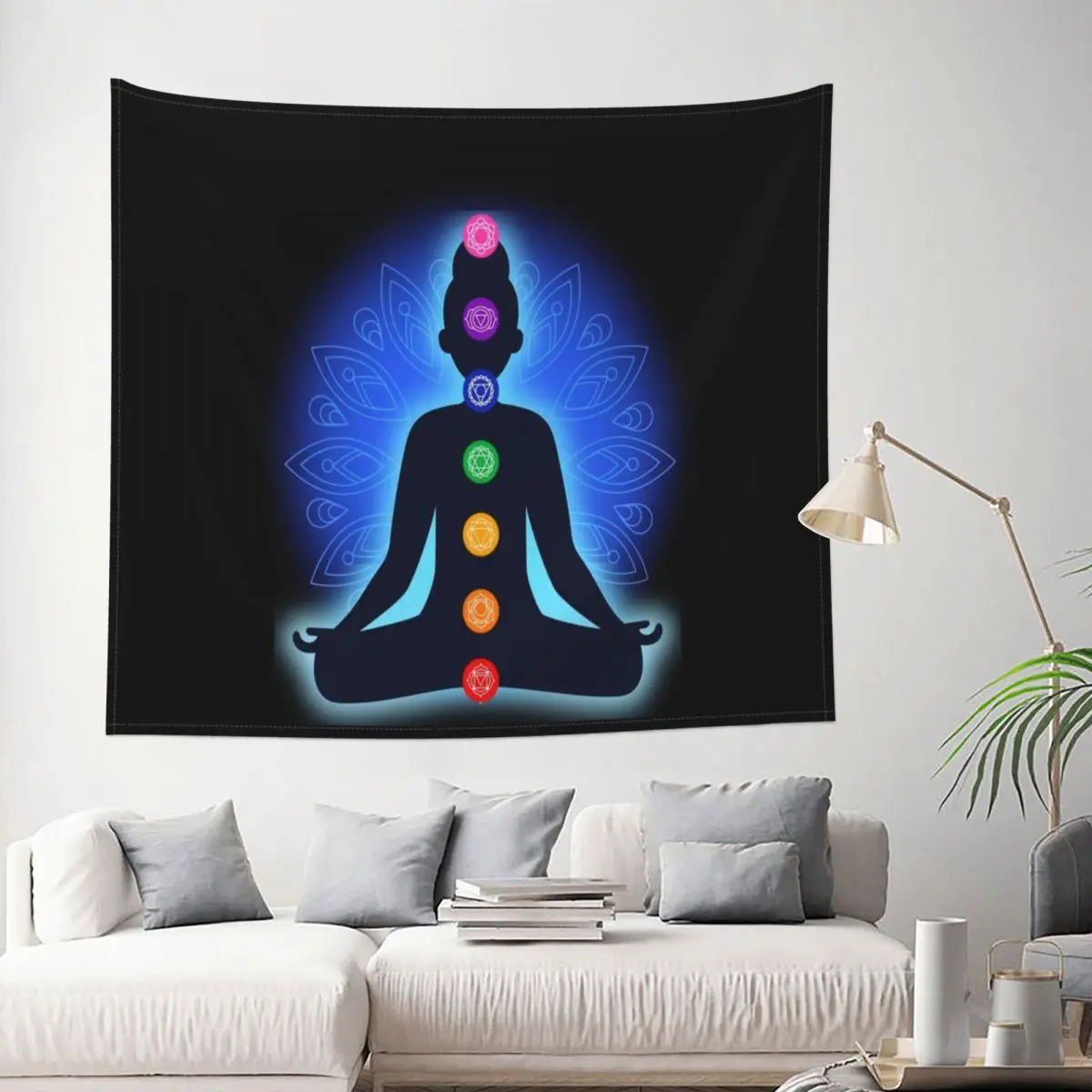 

Tapestry Yoga Meditation Spiritual Body Energy Chakra Buddha Decor Wall Room Home Decoration Hanging Bedroom Kawaii Cute Style