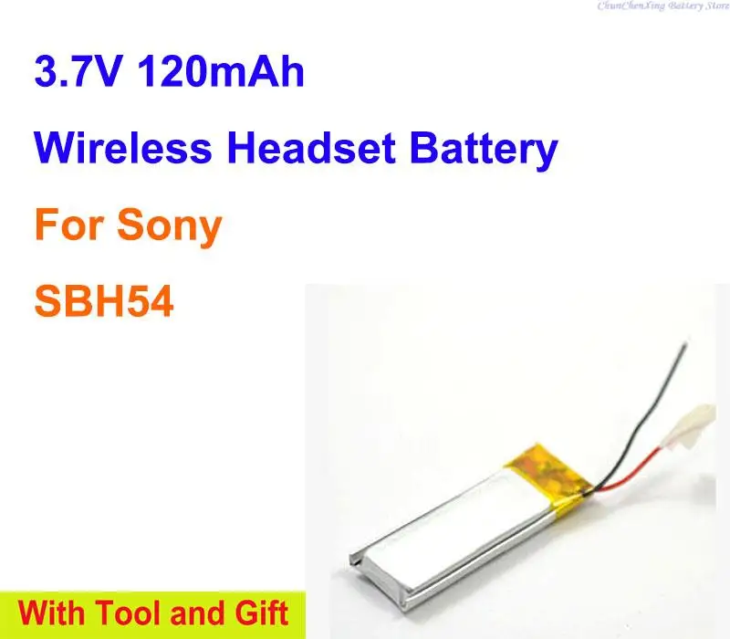 Аккумулятор Cameron Sino 120 мАч для беспроводной гарнитуры, аккумулятор 380942 для Sony SBH54