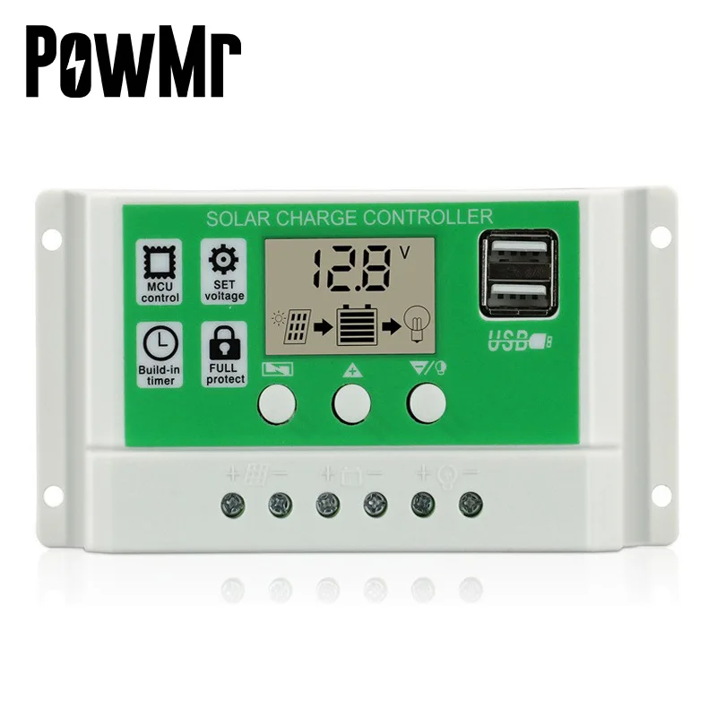 

12V/24V10A20A30A lithium battery solar controller solar street light controller dual USB output