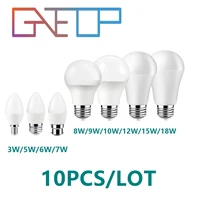 led bulb lamp candle lamp factory promotion ac220v 3w 18w e27 e14 b22 high lumen warm white light for kitchen living room study