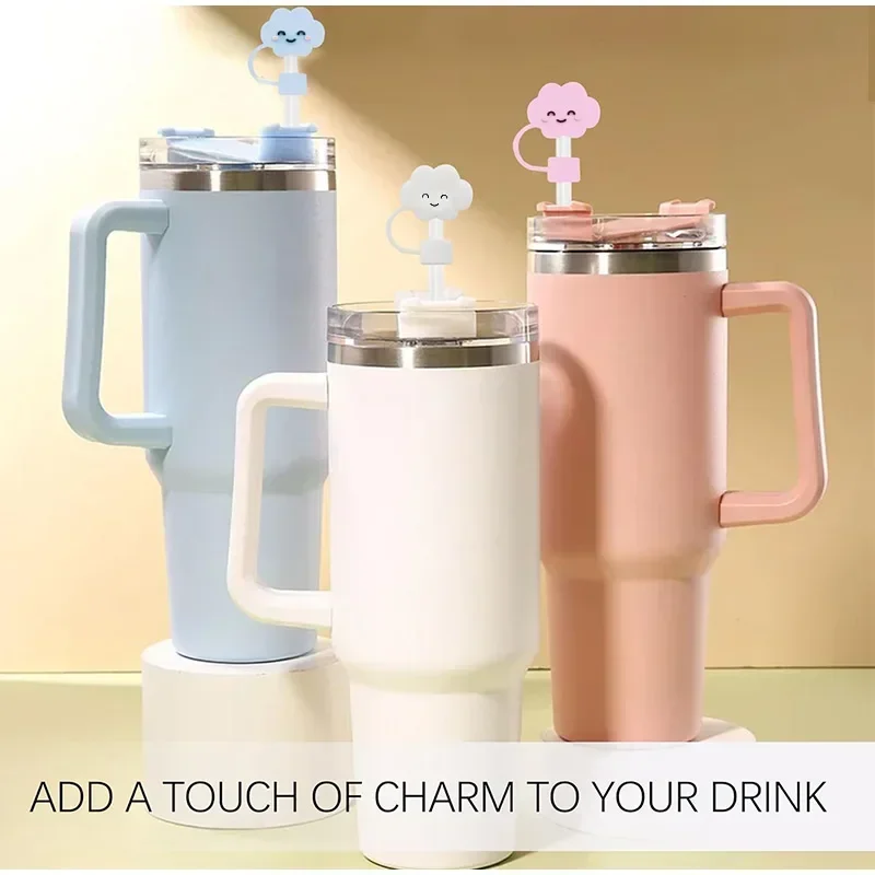 10 мм силиконовые защитные соломинки Lovely Cloud для чашки Стэнли 30 и 40 унций