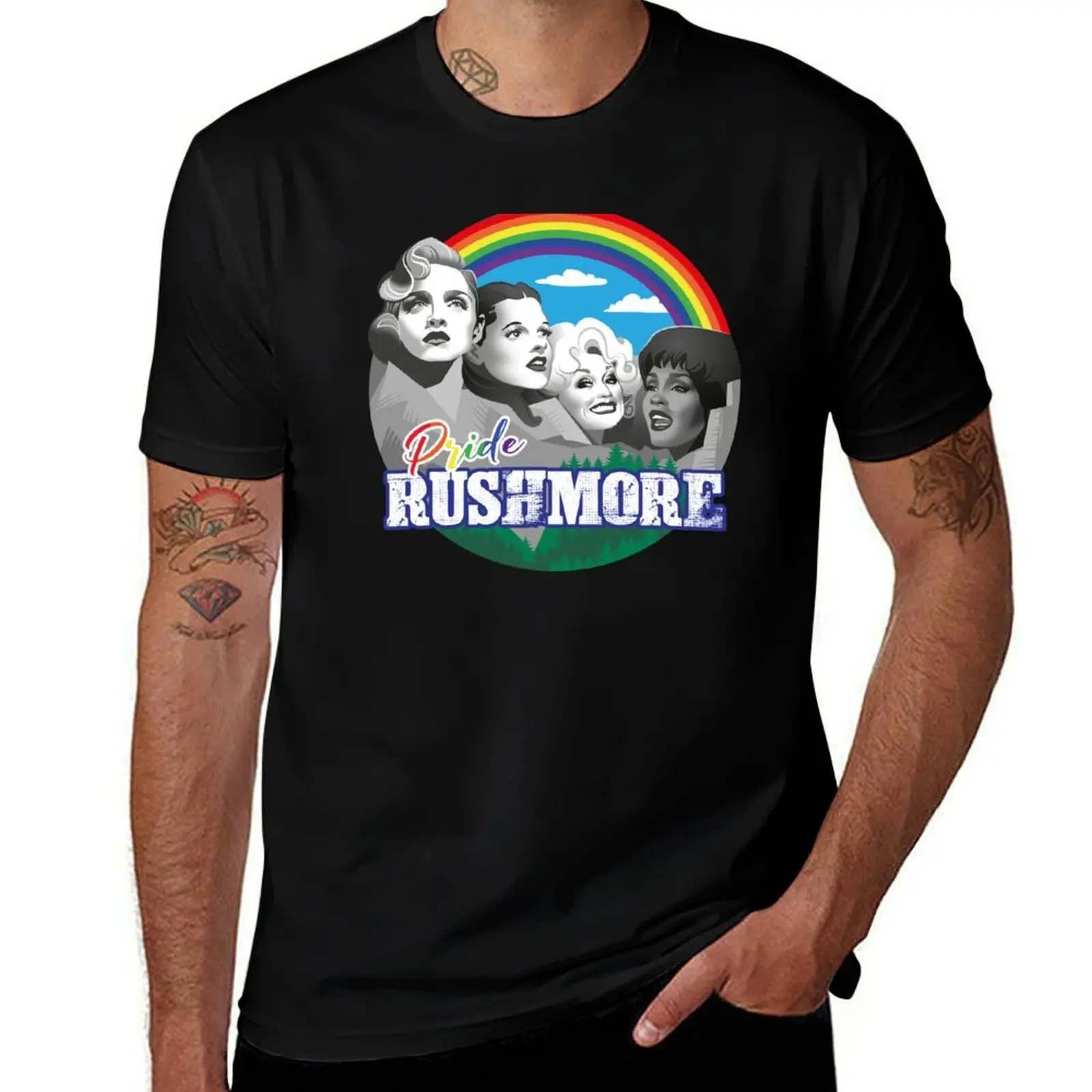 Фото Футболка Pride Rushmore, повседневная футболка из мягкого хлопка с короткими рукавами №1