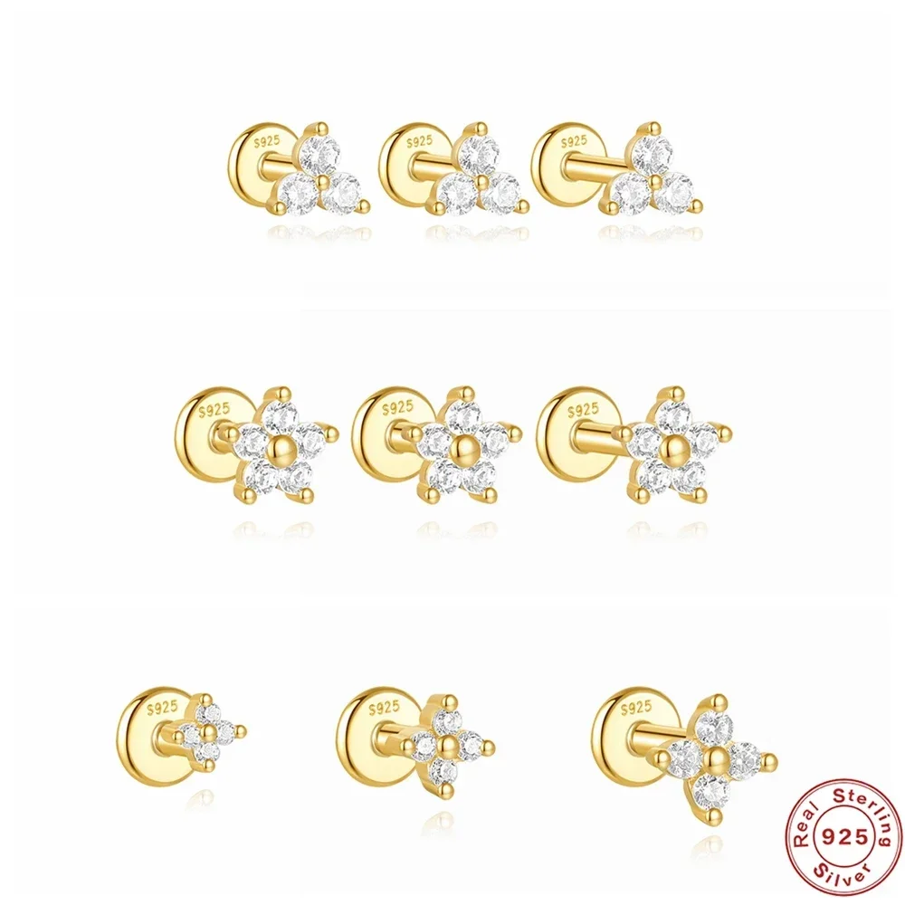 Серьги-гвоздики Aide из серебра 925 с цирконием |