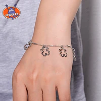 ins cool hollow bear bracelet trend vintage simple cute bear pendant party retro hiphop all match temperament gift jewelry