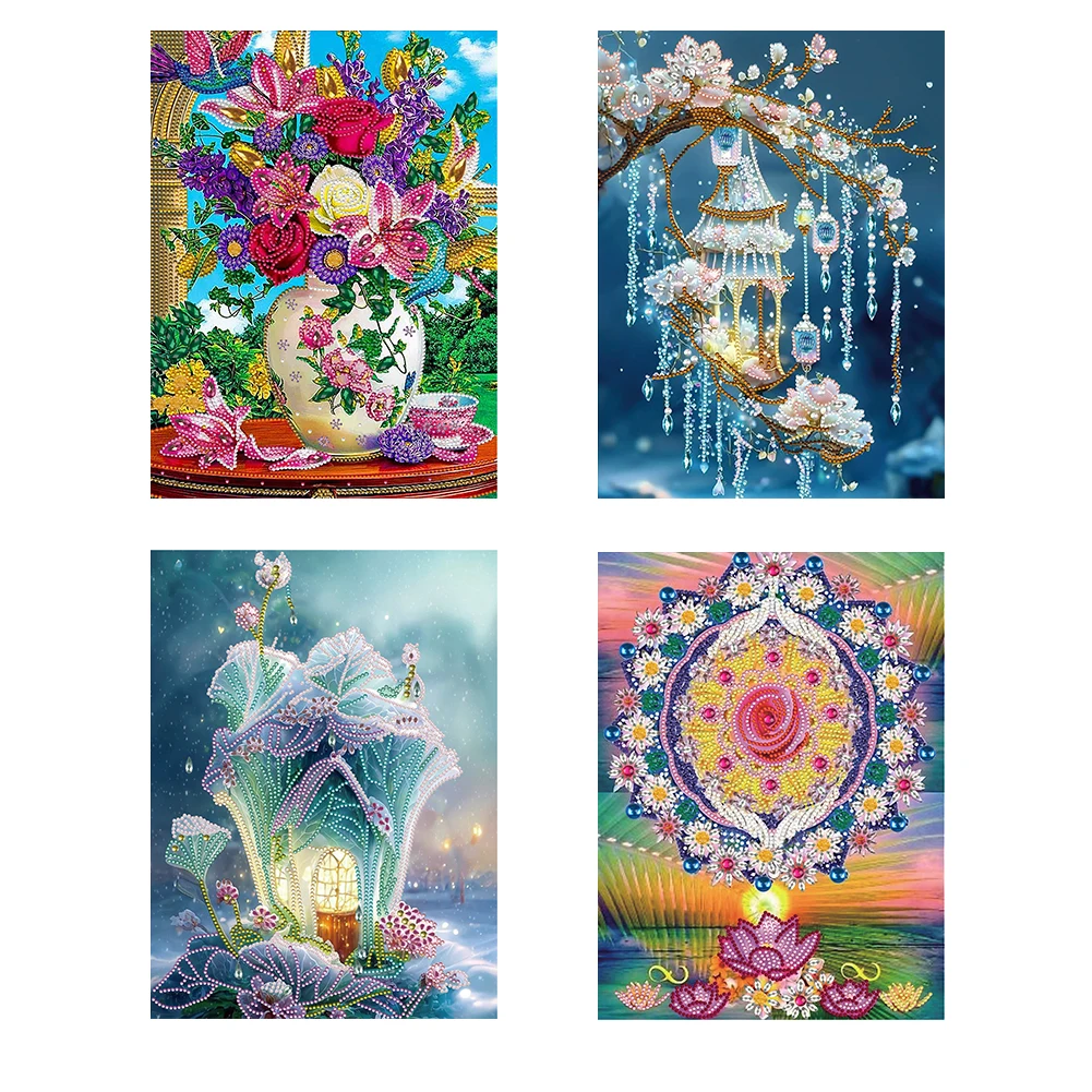 

30*40cm 5D DIY Flower Diamond Painting Kit Partial Special Shaped Drill Jewelry Cross Stitch Diamond Rhinestones Paintings