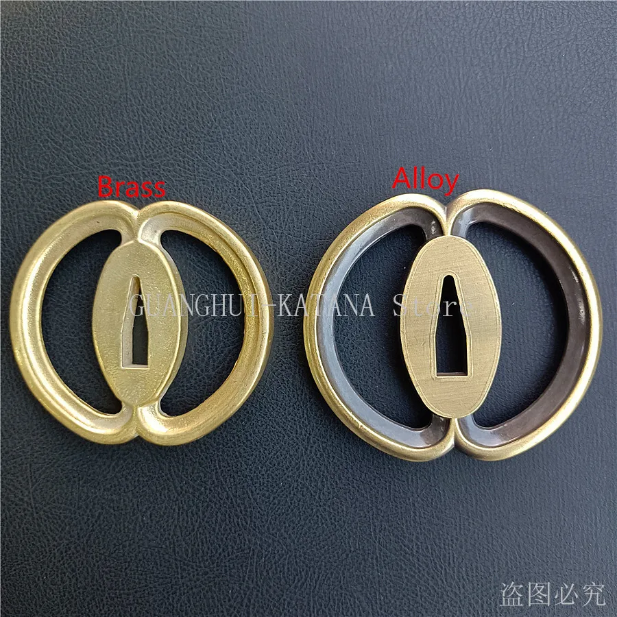 Латунный медный защитный чехол Tsuba для японского самурайского меча ...