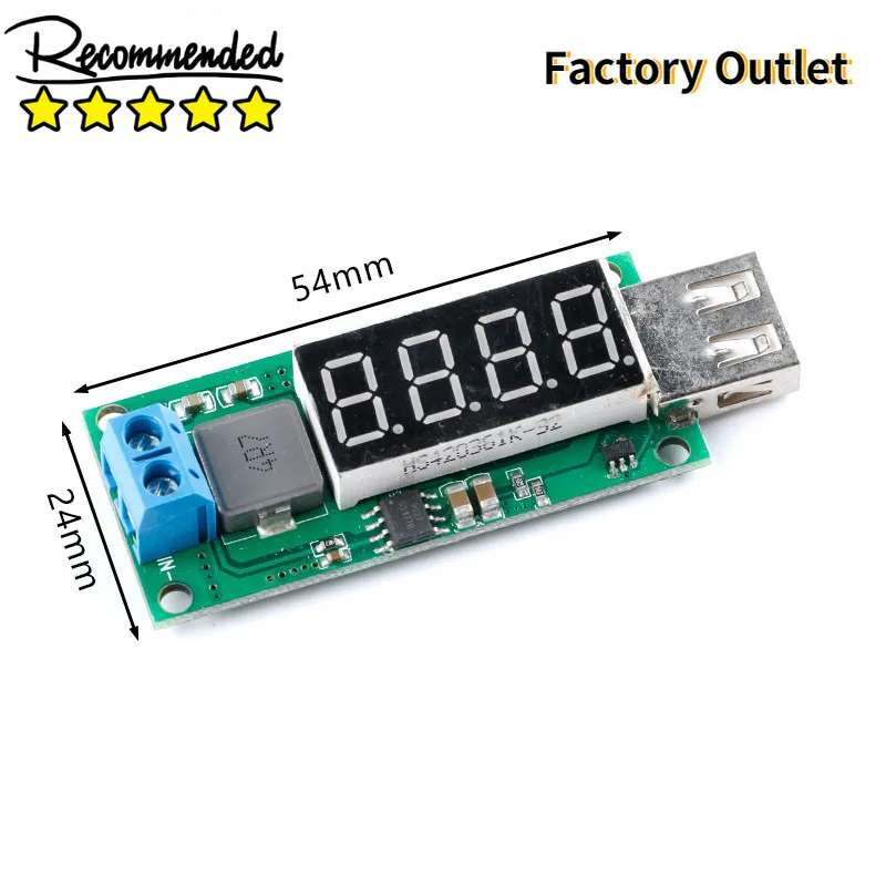 

DC-DC USB Step Up Boost Module 3V 3.7V 4.2V to 5V 2A 92% Power Bank Boost Board Digital Tube Display Fast Charger