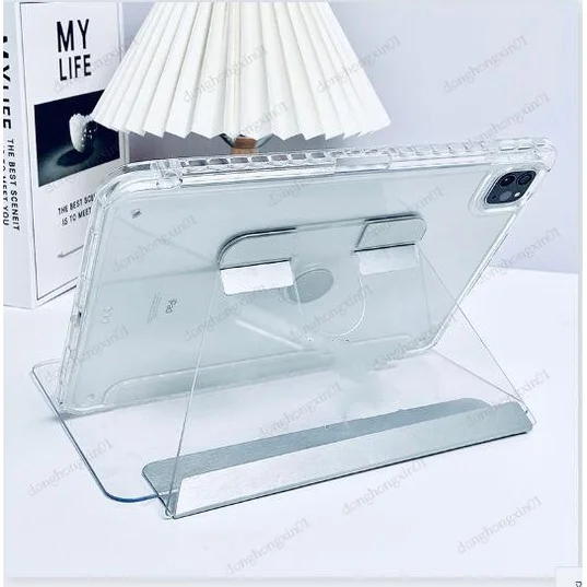 

For iPad Air 5 Air 4 10.9 Protective Case For Pro 11 inch Full Cover For iPad 10th 10.9 Transparent 720° Pen Slot Cover