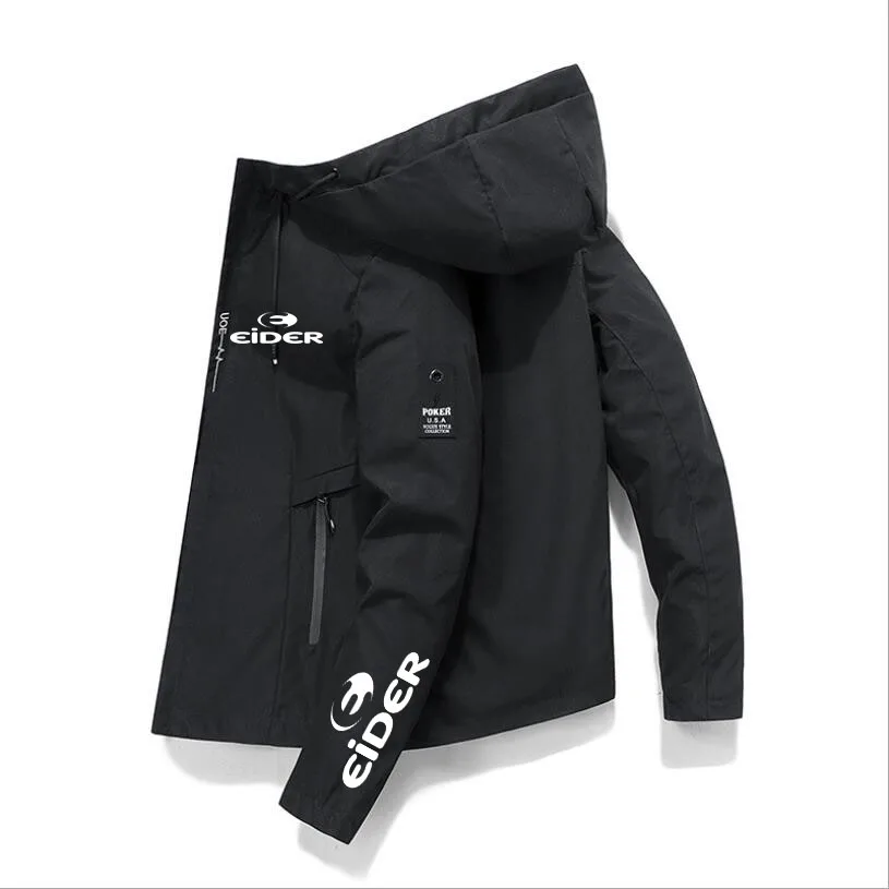 

Personalized Print EIDER Brand Men's Hoodie Windproof Waterproof Fashion Casual Pop Men's Jacket Universal All Seasons