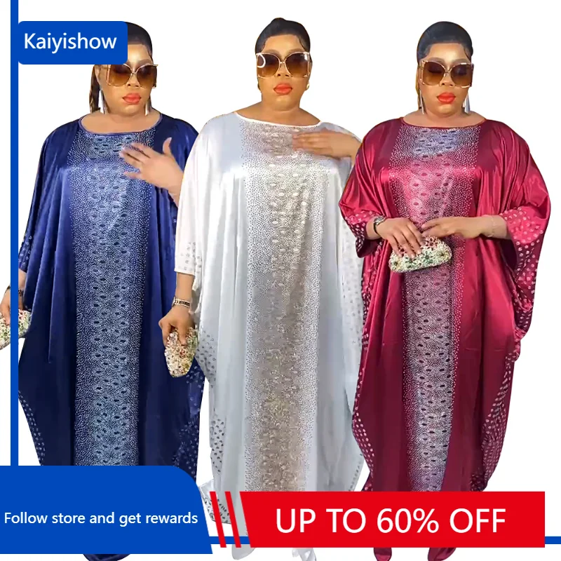 

African Plus Size Dresses for Women Summer Elegant African Long Sleeve Polyester Red Blue Long Dress Maxi Dress African Clothing