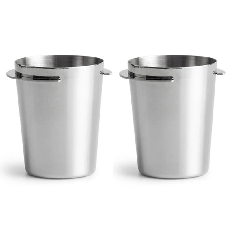 

Stainless Steel Dosing Cup Coffee Sniffing Mug Powder Feeder for 51mm Espresso Machine Portafilter Coffee Tamper Silver