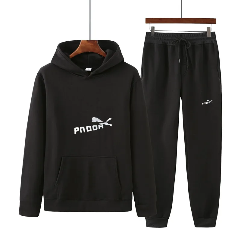 

Спортивный костюм мужской из 2 предметов, толстовка на молнии и штаны, Повседневная брендовая одежда, осень-зима