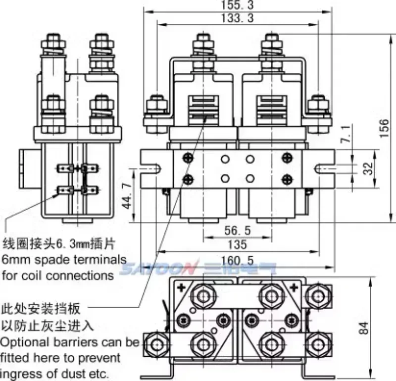 Фото SAYOON прямые продажи CZWH400A-2T Sanyou вилочный погрузчик реверсивный контактор постоянного тока SW202 24 В 36 В 48 В №3