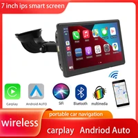 7 inch wireless carplay android auto ips car navigation portable smart screen voice bluetooth radio stereo accessories tools