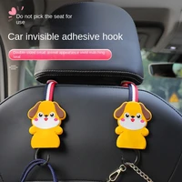 2 pcs universal cartoon car headrest hook with organizer hanger storage holder to store clothes coats handbag bags for auto seat