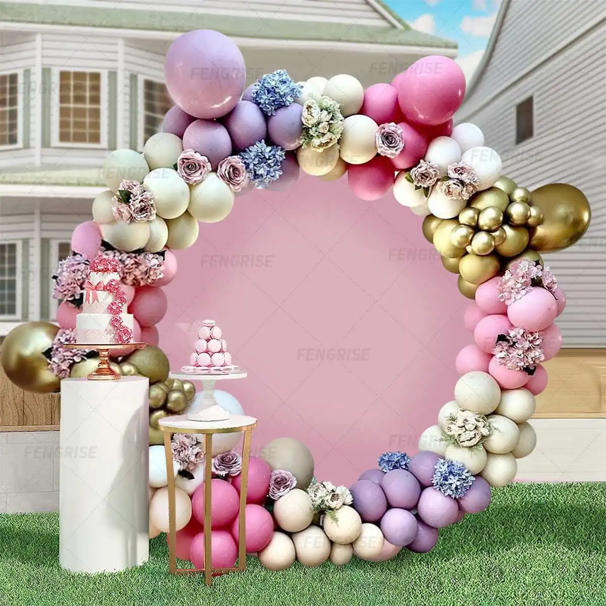 Фиолетовый розовый Макарон воздушные шары-гирлянды арочный комплект для дня