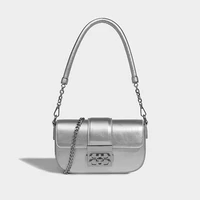 summer silver underarm small bag womens 2022 new crossbody high level minority texture one shoulder staff small and exquisit