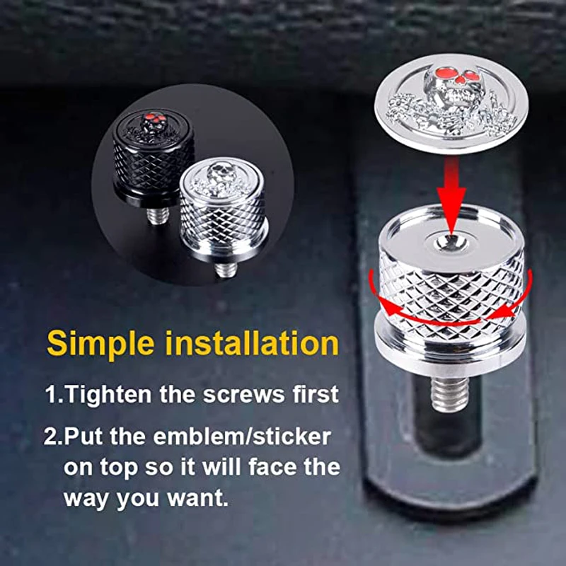 Болты крепления сиденья из анодированного жесткого алюминия Billet Aluminum Skeleton Hard Anodized 1/4" для Harley Sportster Touring Road King Dyna Street Glide с 1996 по 2016 годы.