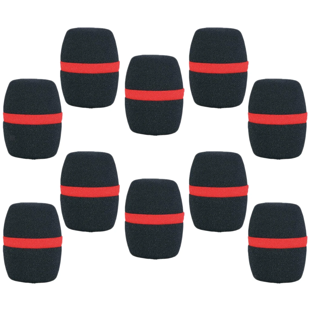 

10 Pcs Handheld Stage Microphone Windscreen Foam Mic Cover Karaoke Black