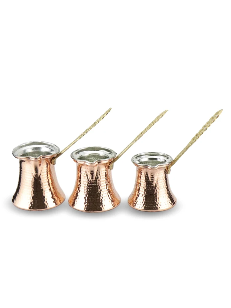 

Morya Copper Turkish Coffee Pot Mocha Espresso Latte Ewer Vintage Jazzva Briki Coffee Pot Kettle Drink Tool Cafetiere Stovetop Set