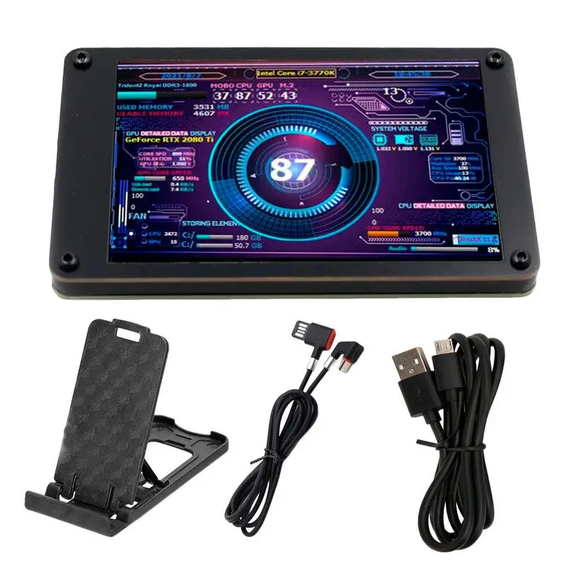 

Монитор с сенсорной панелью, 3,5 дюйма, внешний дисплей для ПК AIDA64, USB, мини-экран для процессоров RAMs, HDDs, мониторинг данных