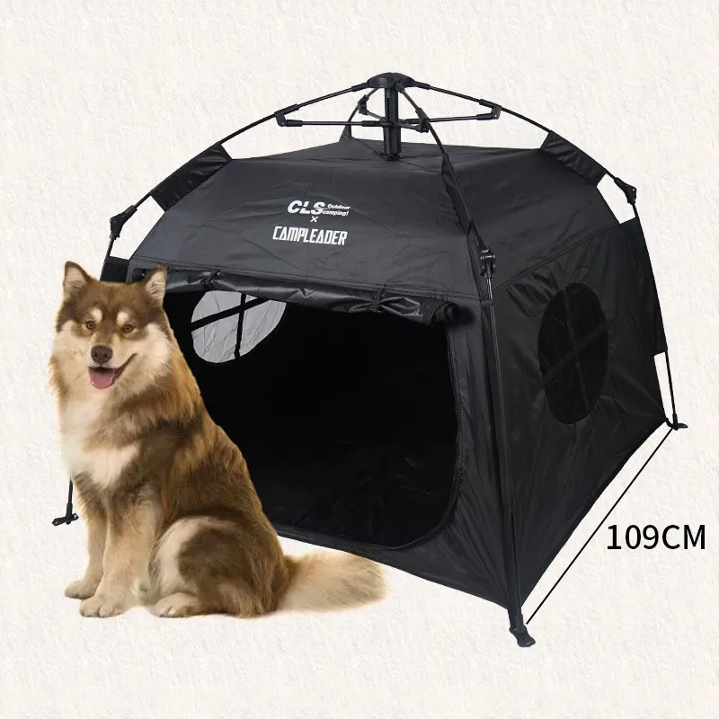 

Палатка для домашних питомцев, автоматическая портативная складная, из ткани Оксфорд, с милым рисунком щенка, водонепроницаемая, для отдыха на открытом воздухе и походов