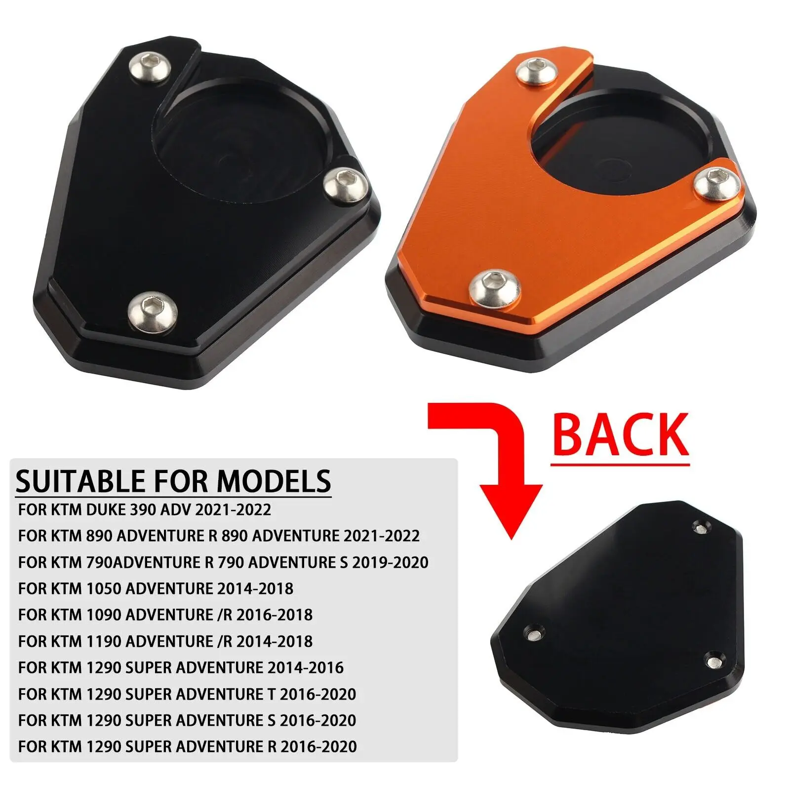 

Kickstand Foot Side Stand For 390 890 Adventure 1290 Extension Pad Support Plate