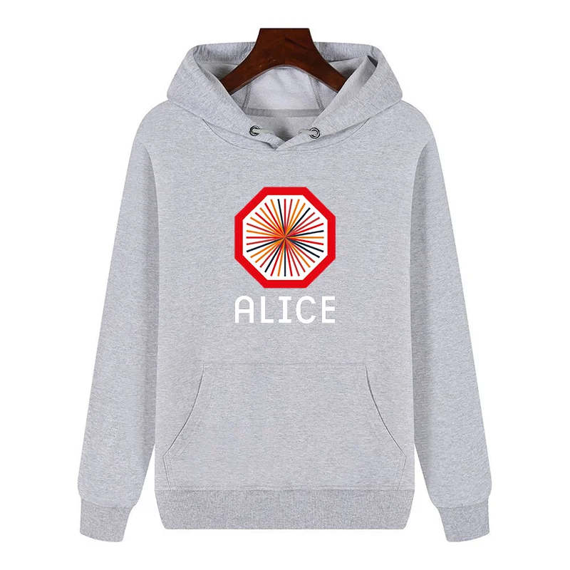 Classic graphic Hooded sweatshirts Alice Large Ion Collider fleece hoodie thick sweater hoodie cotton Hooded Shirt Men clothing