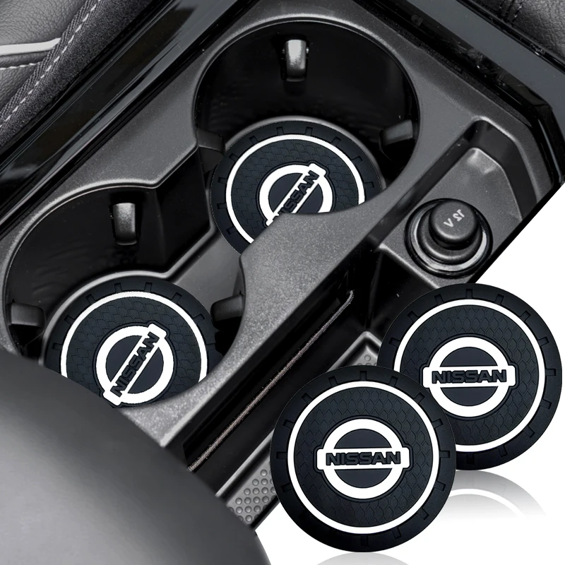 

Silica Car Coasters Water Cup Non-slip Mat Car Interior Accessories for Nissan Tiida Qashqai J11 J10 Juke Versa Kicks March
