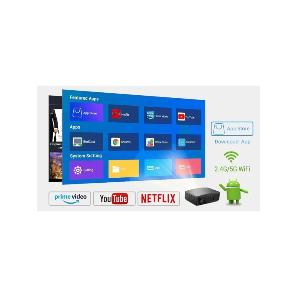 Мультимедийный мини проектор экран дома BYINTEK K25 Smart (Android) |