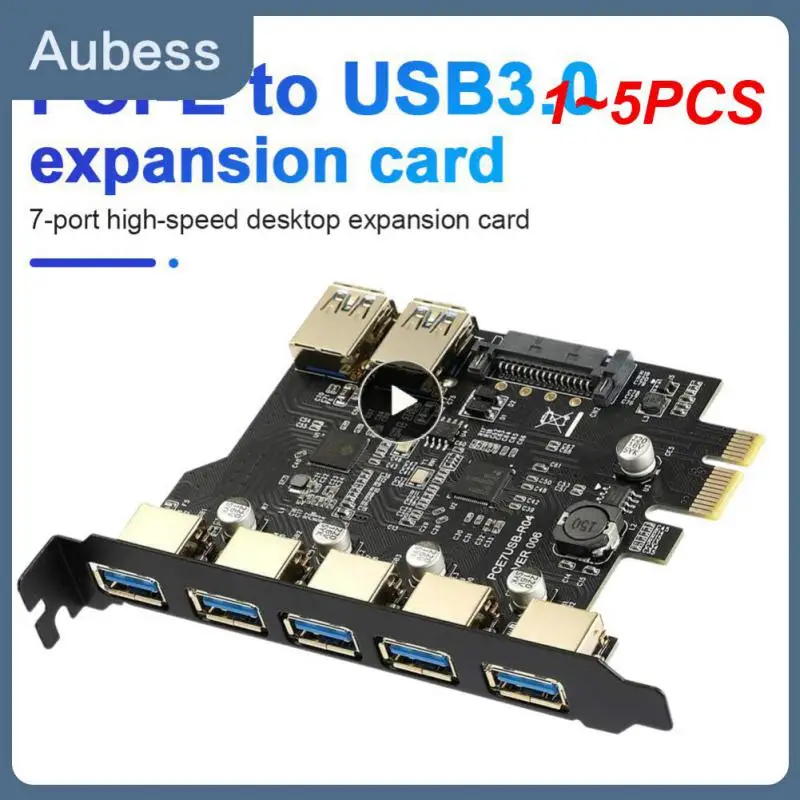 

1~5PCS New PCIE USB 1X to 2Type-C Expansion Card 3 USB3.0 Type-C Adapter PCI Express x16 Slot SATA 15/19PIN For Windows 7/8/10