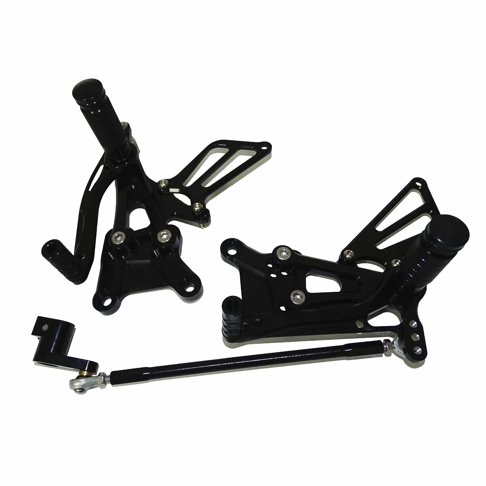 Набор задних подножек для мотоцикла QMSTART Racing Black с регулируемой высотой для HONDA CBR 600 F4 F4i CBR600F4 CBR600F4i 1999-2007 годов.