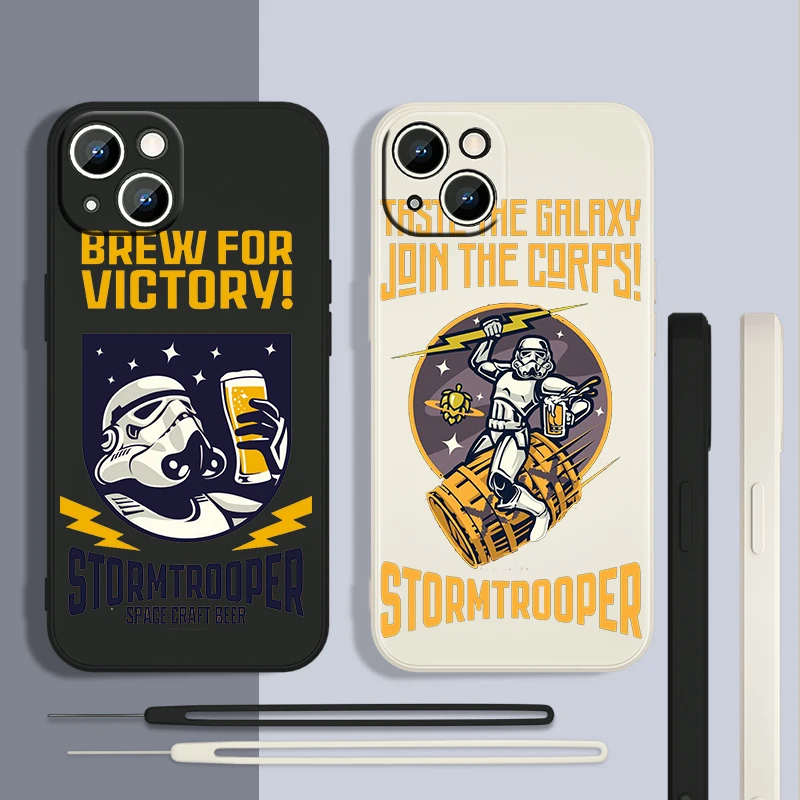 

Star Wars Weapon Robot For Apple iPhone 13 12 Mini 11 Pro XS MAX XR X 8 7 6 Plus Liquid Rope Silicone Phone Case Coque Fundas