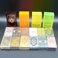 12 7cm gold foil tarot fluorescent green crystal box set waterproof and wear resistant chess board game card divination