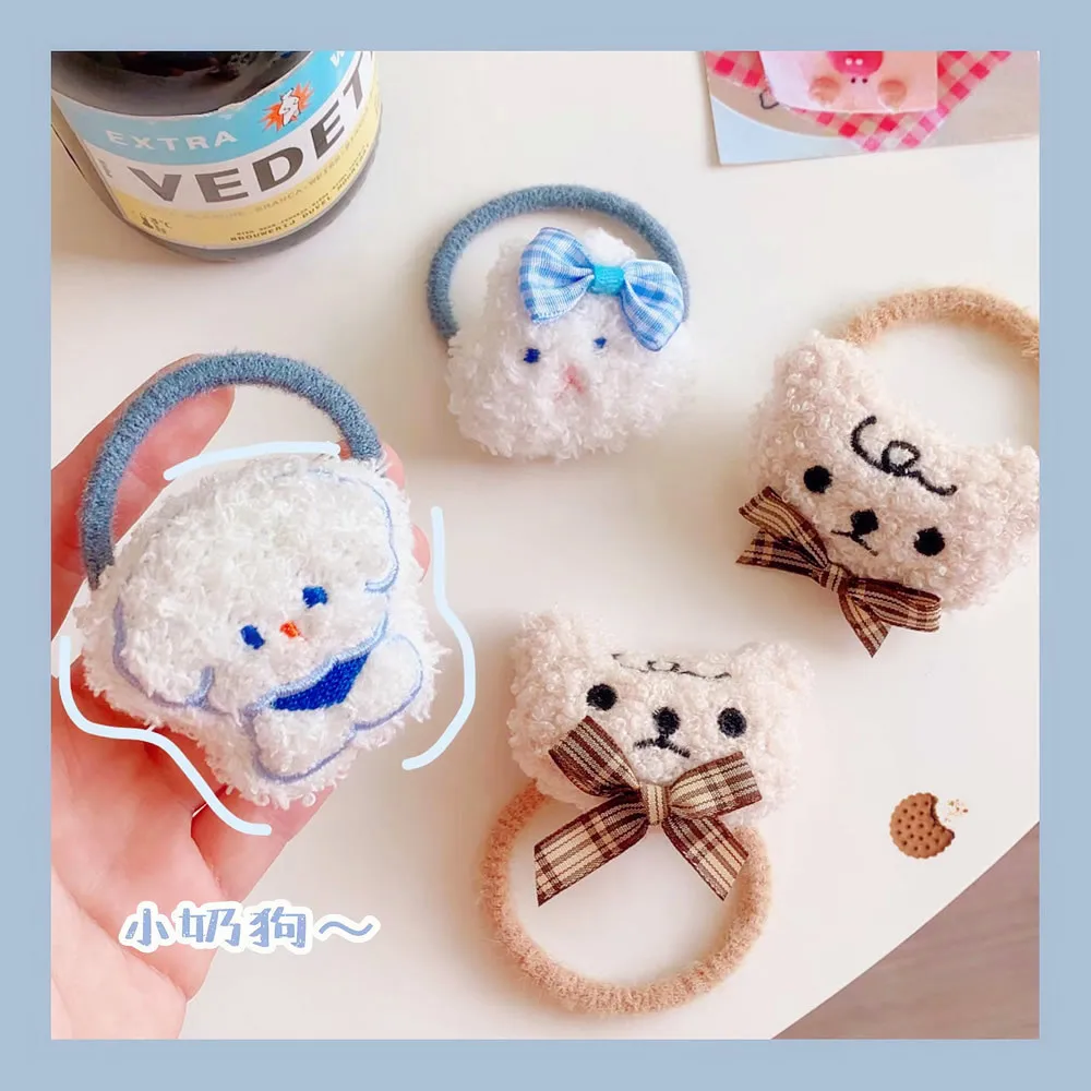 

Cute Cartoon Animals Hair Bands Girls Elastic Rubber Bear Dog Kawaii Band Headwear Hair Accessories Kids Headband Ornaments Gift