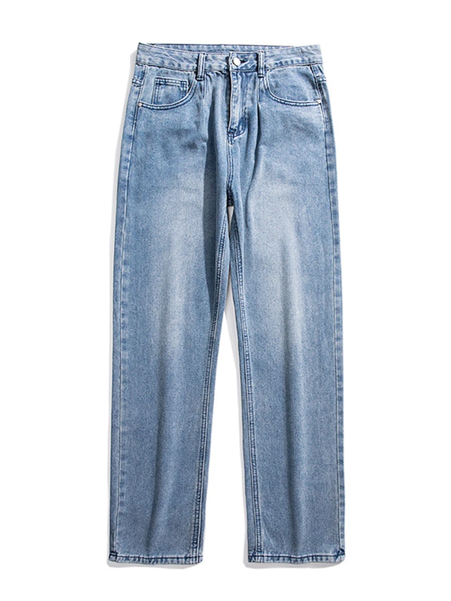 European and American Street Hip Hop Jeans Men Ins Trend Hiphop Straight Wide Leg Pants Fashion Streetwear Ins Hot Sale Y2k Pant