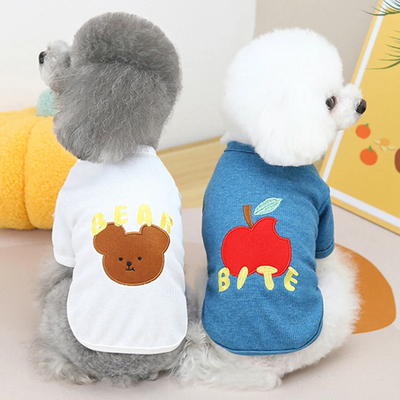 

Soft Cotton Cute Dog Clothes for Small Medium Dogs Cartoon Print Vest Jacket Pet Dog Coat Chihuahua Puppy Clothes Pet Clothing