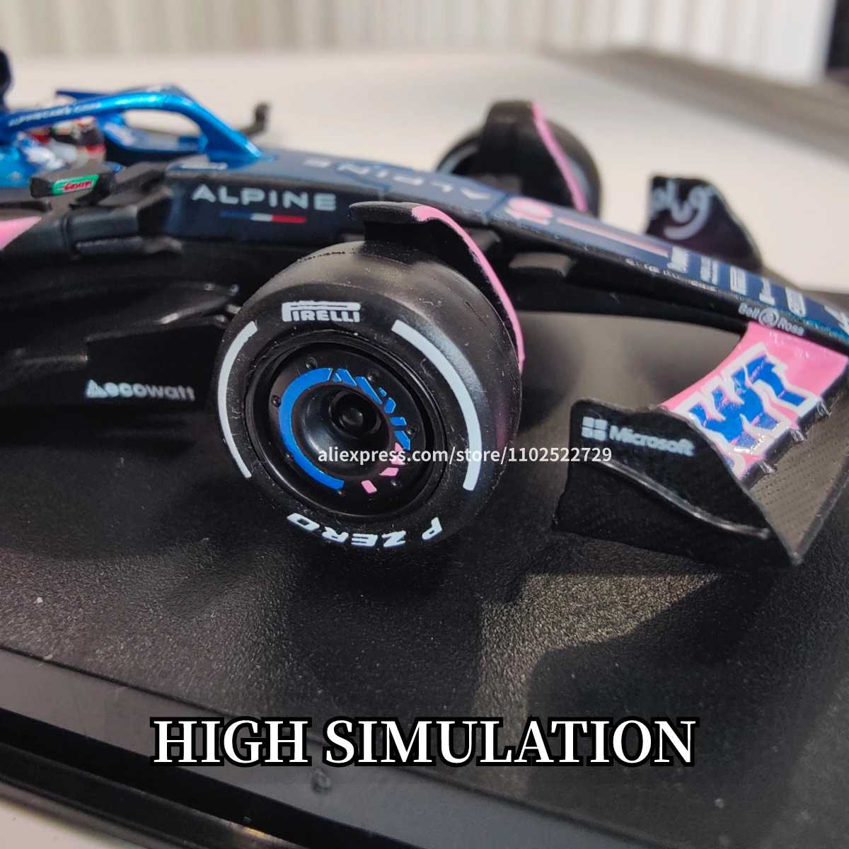 BBURAGO F1 2023 Alpine A523 Литая под давлением модель автомобиля в масштабе 1:43 копия