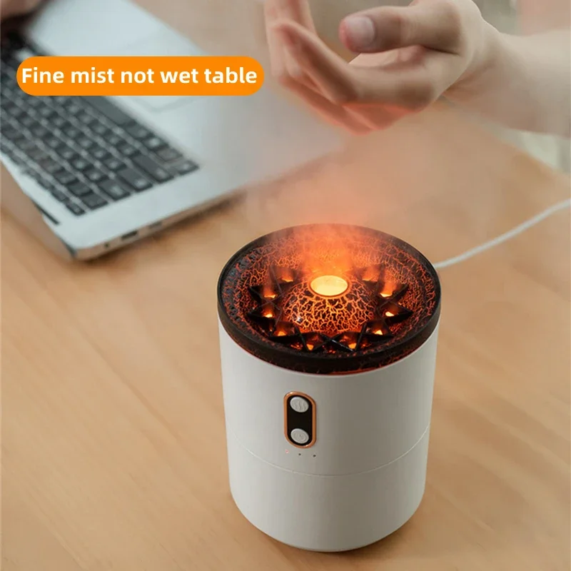 Volcanic Rock Air Humidifier USB Portable Aromatherapy Essential Oil Diffuser Home Volcanic Flame Aromatherapy Machine