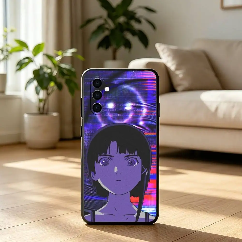 Фото Чехол для телефона Anime S-Serial Experiments L-Lain, черный, силиконовый, мягкий, для Samsung Galaxy A73, A72, A71, A70, A53, A52, A51 №2